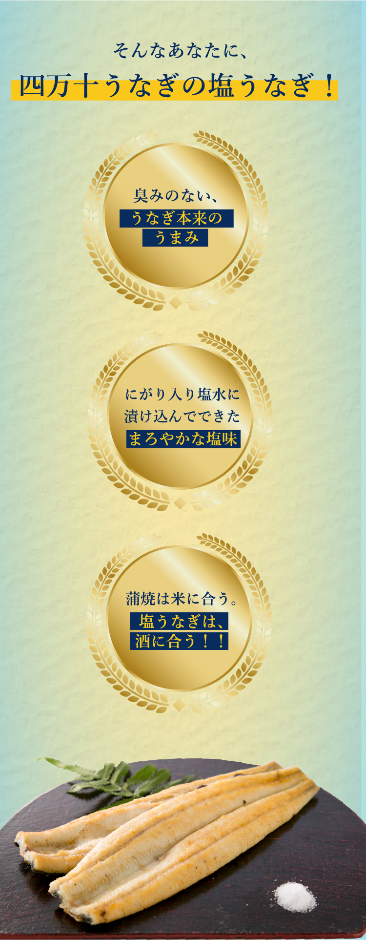 そんなあなたに、四万十うなぎの塩うなぎ！